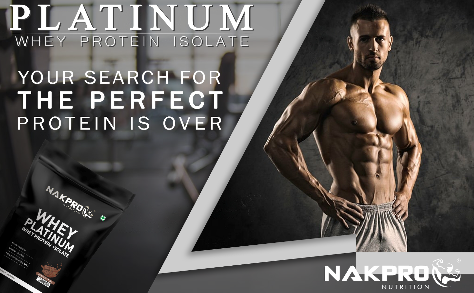 NAKPRO NUTRITION Platinum Whey Protein Isolate | 500g Double Rich Chocolate | 28g Protein| Trustified Certified