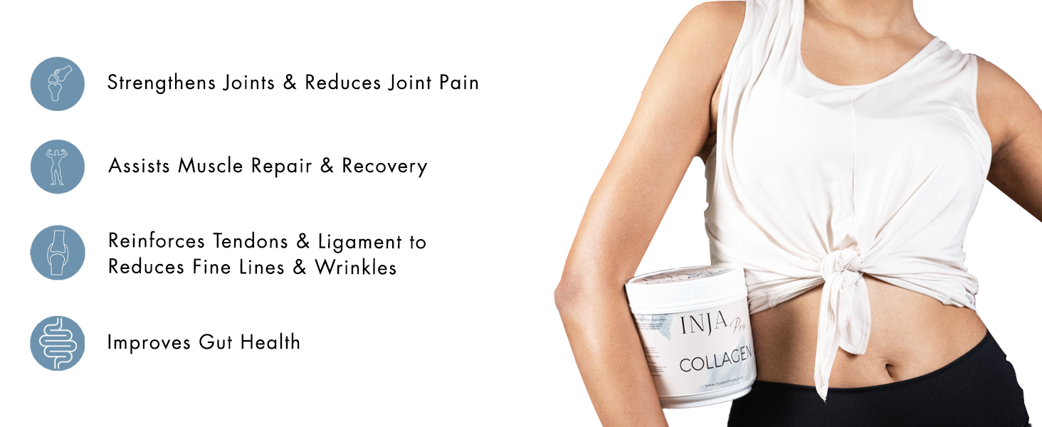 INJA Wellness Pro Marine Collagen Powder For Women And Men,Japanese Collagen Supplement For Healthy Skin,Hair,Joints,Hydrolyzed Protein,Zero Sugar,Unflavoured,300 Gm,1 Count,30 Servings