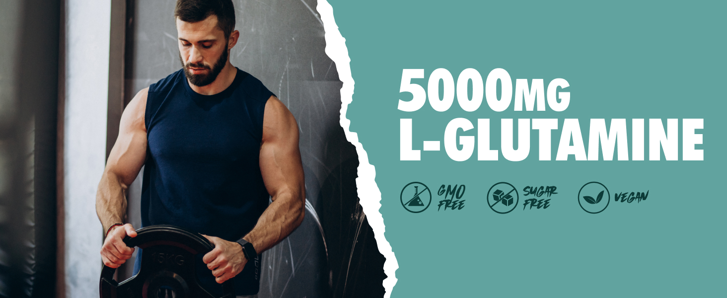 Sparkfusion L-Glutamine Powder 5000 mg (250 GM,50 Servings) For Speeds Up Post Workout Recovery Supplement | Enhanced Pumps,Digestive Health - Tested & Trusted, No Artificial Filler - Unflavored