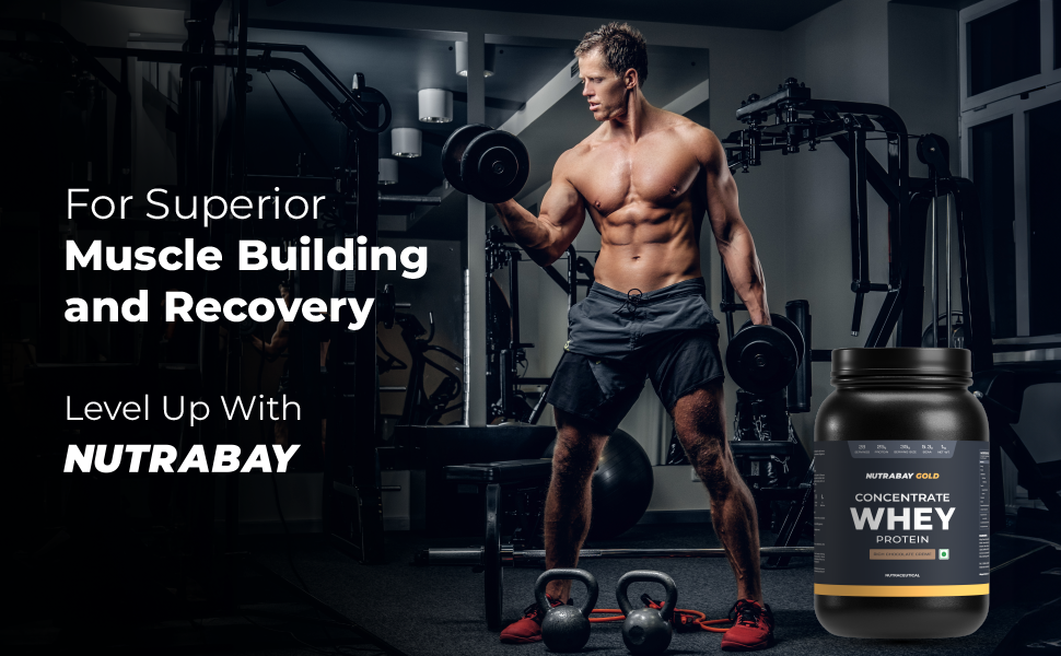Nutrabay Gold Whey Protein Concentrate with Digestive Enzymes & Vitamin Minerals 25g Protein – Muscle Support & Recovery – 1kg, Kesar Badam Pista | Trustified Certified Authentic