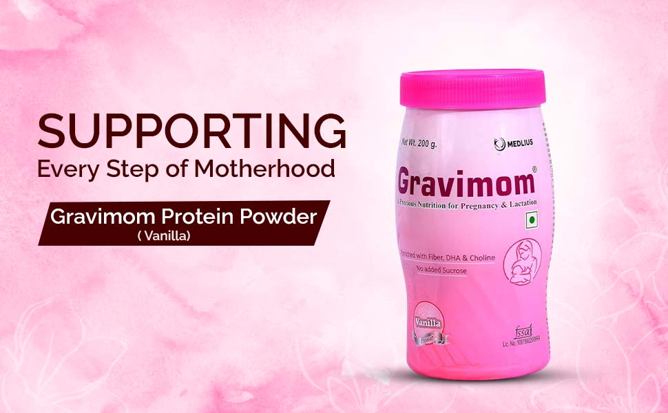 Gravimom Protein Powder - Nutrition for Pregnant & Lactating Women VANILLA