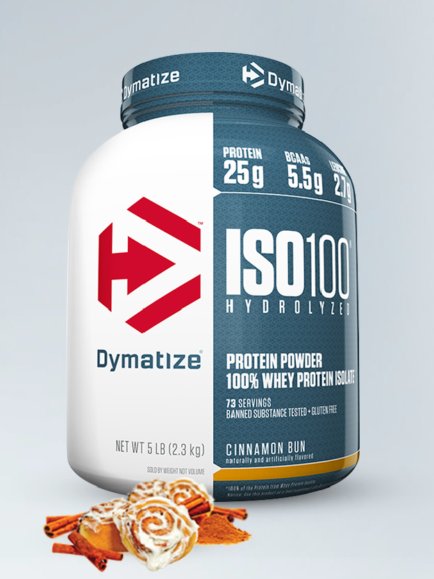 Dymatize Nutrition ISO-100 Hydrolyzed 100% Whey Protein Isolate - 2.3 kg (Cinnamon Bun)