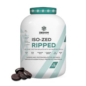 100% Isolate Whey ISO-ZED Ripped Whey Protein Isolate, Lean Muscle & Fat Burning Supplement (Cookies and Cream, 1 KG)