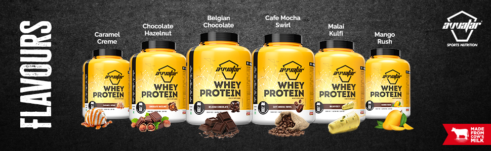 avvatar WHEY PROTEIN | 1Kg | Caramel Crème Flavour | 27g Protein | 29 Servings | Isolate & Concentrate Blend