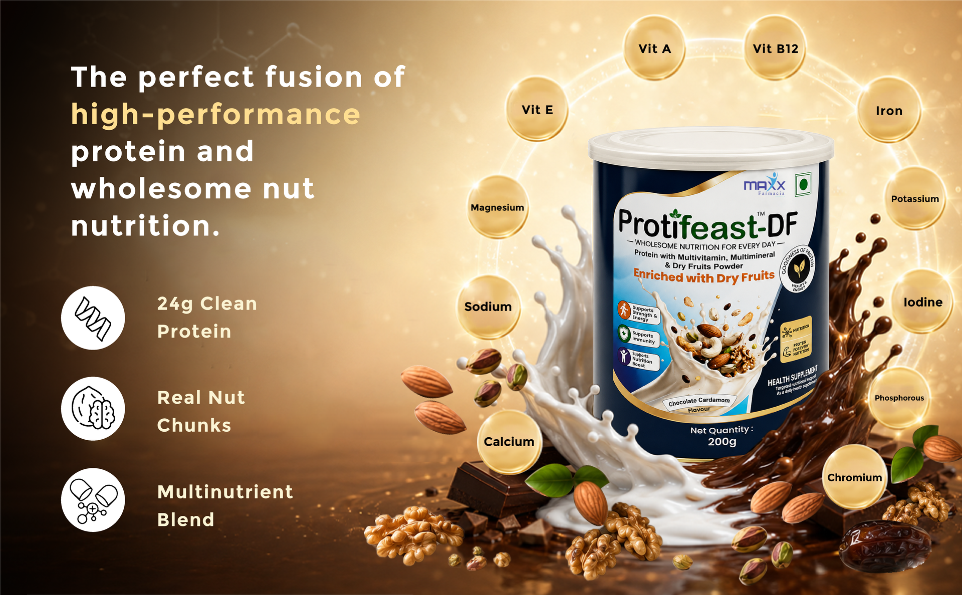 Multivitamin Protein Powder with Dry Fruits