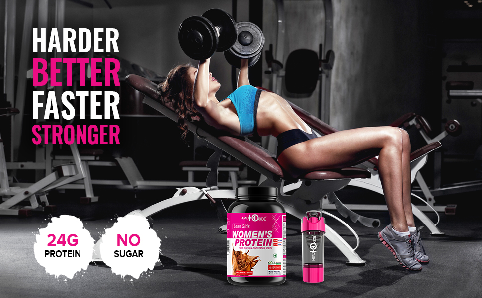 Healthoxide Women Protein Powder Lean Girl with 100% Natural Sweetner Stevia Chocolate Flavore (1 kg)