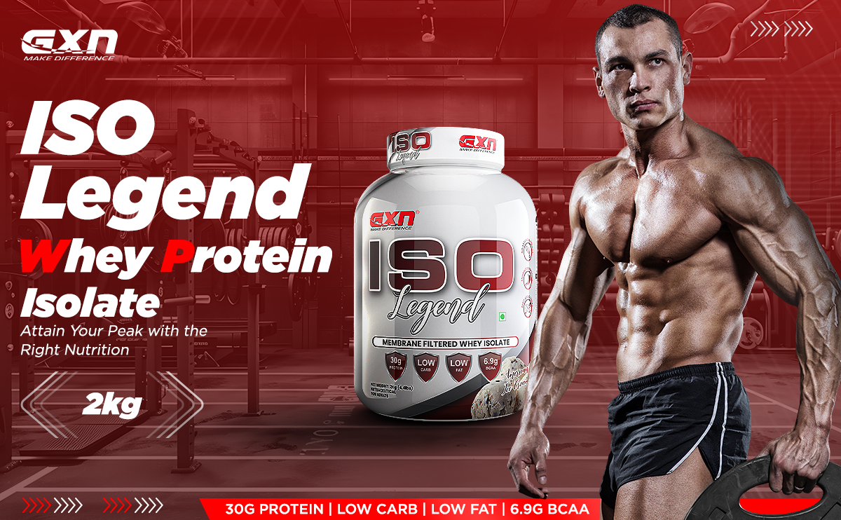 Greenex Nutrition (GXN) Iso Legend 2 kg Whey Protein Powder | 30g Protein | Whey Protein Isolate | Lean Muscle Gain | Mango Alphonso | Low Carb & Fat | 58 Servings