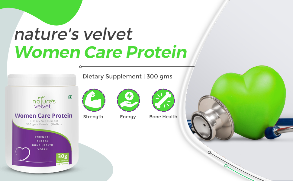 Natures Velvet Women care Protein, All Natural Protein For Women With Zero Artificial Flavors, Colors or Sweeteners – 300g