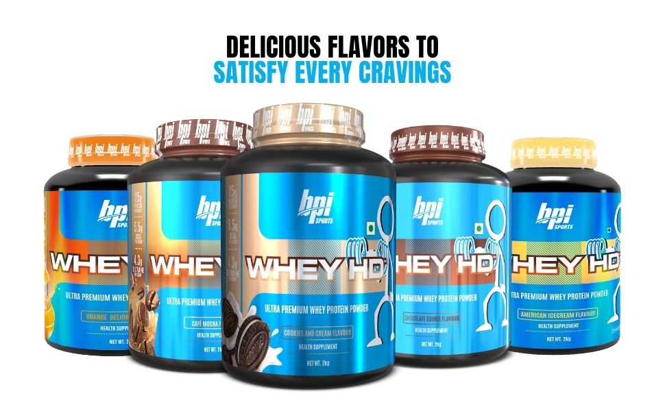 BPI Sports Whey HD Ultra Premium Protein Powder, Cookies & Cream, 2.0 kg