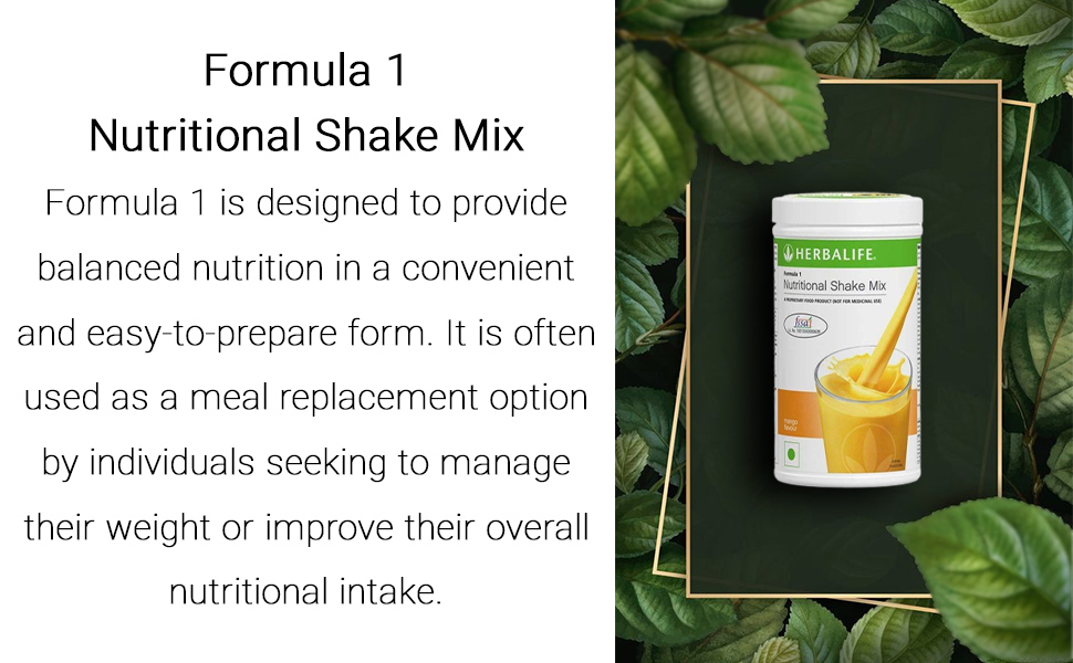 HERBALIFE NUTRITION HERBALIFE FORMULA 1 NUTRITIONAL SHAKE MIX- Mango