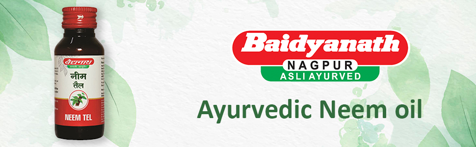 Baidyanath Asli Ayurved Neem Oil – 50 ml Each, Pack of 2 | Ayurvedic Skin, Scalp & Hair Care Oil