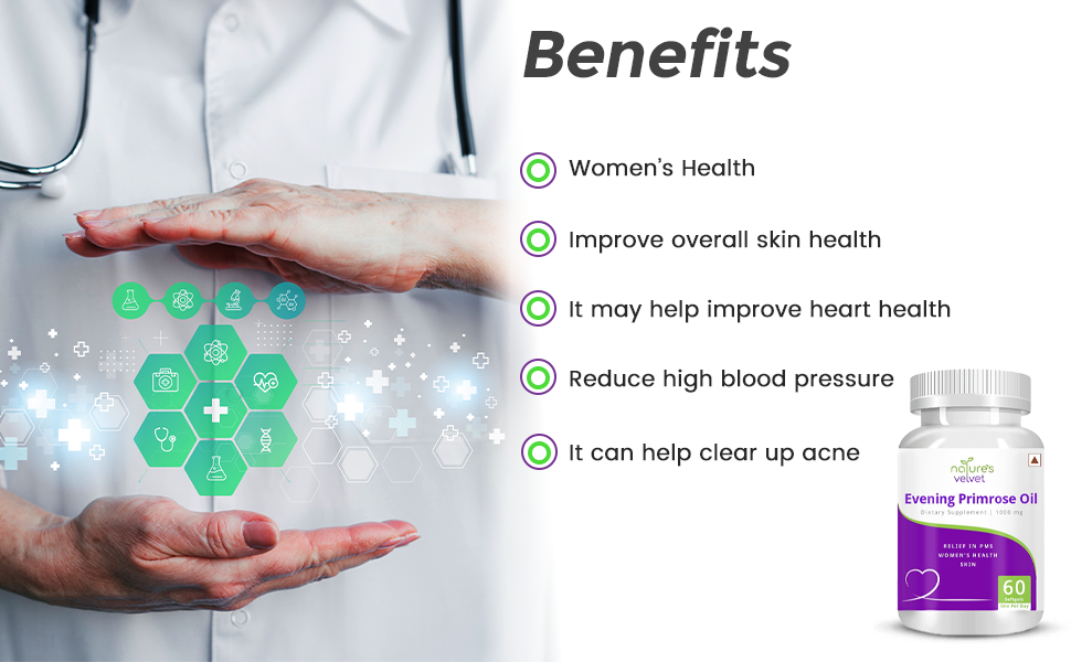 nature's velvet Evening Primrose Oil (1000 mg; 60 Softgels)