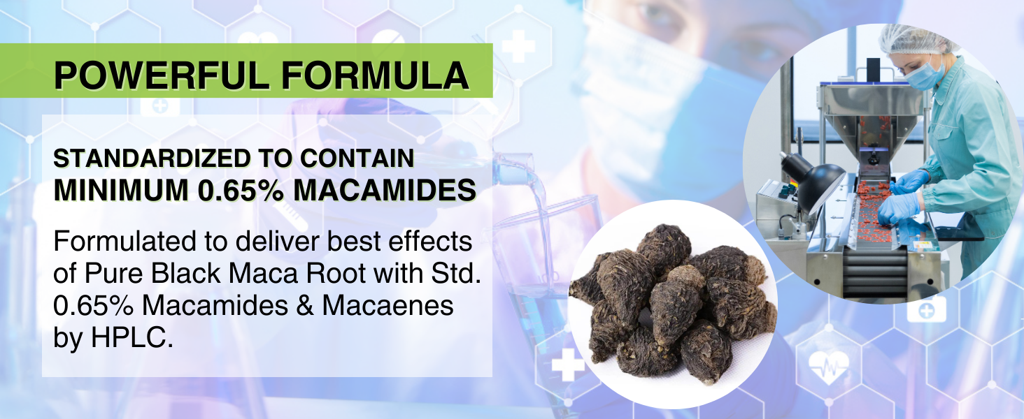GREENDORSE Peruvian Black Maca Root Powder Concentrate | Rich in Macamide & Macaenes, 3rd Party Lab Tested | Stamina & Reproductive Health Support, Performance,Vitality- High Potency-50g