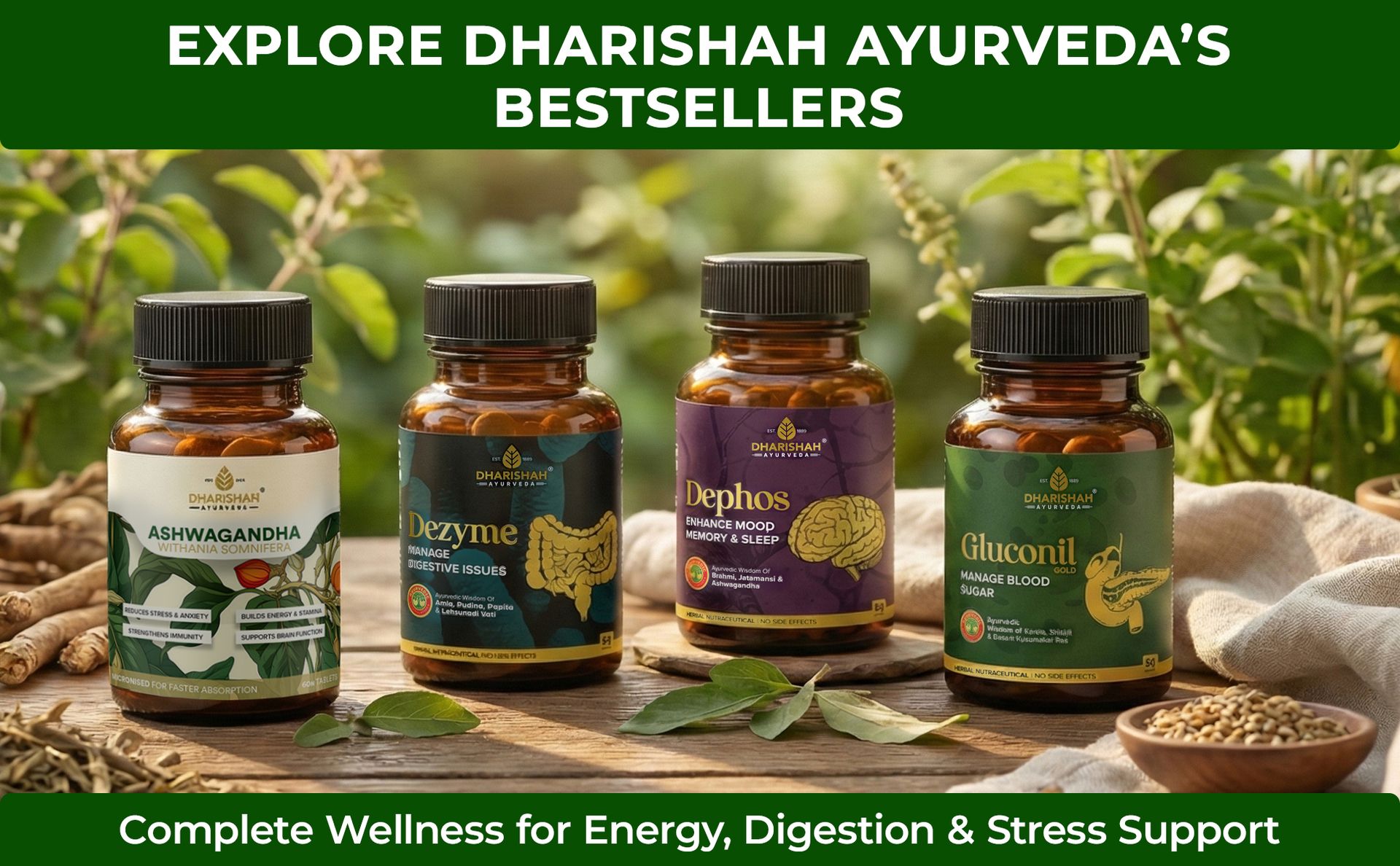 Dharishah Ayurveda Organic Moringa Tablets 900mg | Drumstick Leaf Powder | Plant-Based Daily Nutrition & Energy Support | 60 Tablets