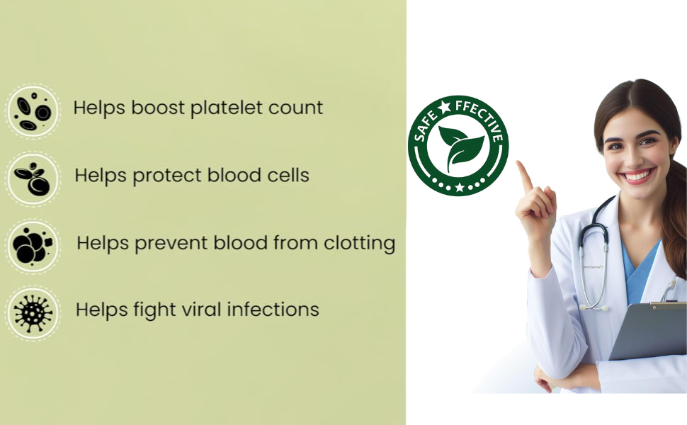 Herbal Hills Carica Papaya tablets - Immunity booster 500mg, carica leaf extract (60 Tablets)