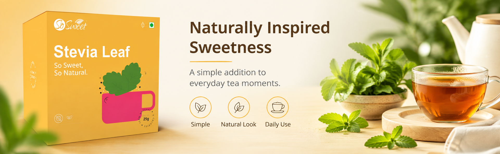 So Sweet Stevia Leaf Sugar Free Natural Zero Calorie Sweetener 250gm (Pack of 10)