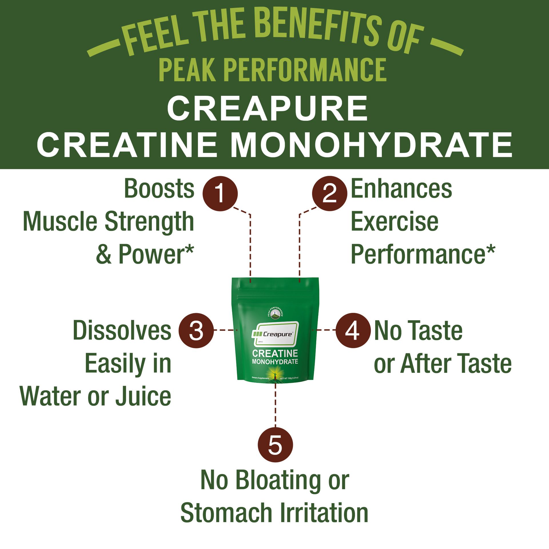 Creapure Creatine Monohydrate Powder. High Purity German Made Creatine