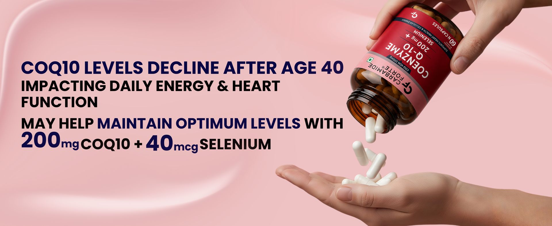 Carbamide Forte Coenzyme Q10 (CoQ10) 200mg with Selenium 40mcg | Supports Heart Health and Vascular Health | 100% Vegetarian – 60 Capsules