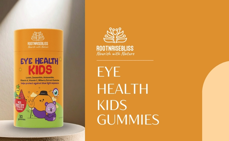 Eye Health Kids Gummies 30 Natural Gummies (Pack of 2) | Mixed Fruit Flavour Vision Support Supplement for Children | With Lutein, Zeaxanthin, Astaxanthin & Vitamins A and C | Supports Eye Nutrition, Healthy Vision & Digital Screen Wellness | No Artificial Colors | Easy Chewable Gummy Format