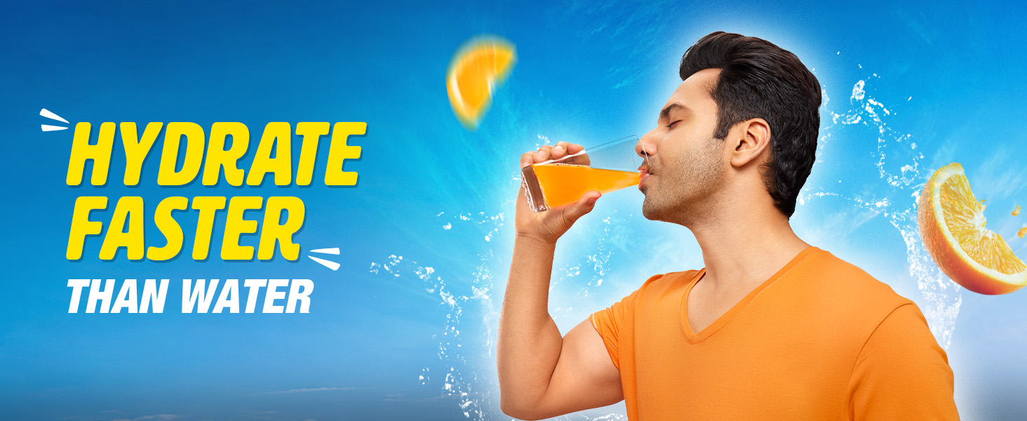 Fast&Up Reload Electrolytes Powder Sachets | Zero Added Sugar Hydration Drink with 5 Essential Electrolytes Vitamin C & B12 | Summer Heat, Workout Recovery, Travel & Wellness | Orange Rush, Pack of 15 Sachets