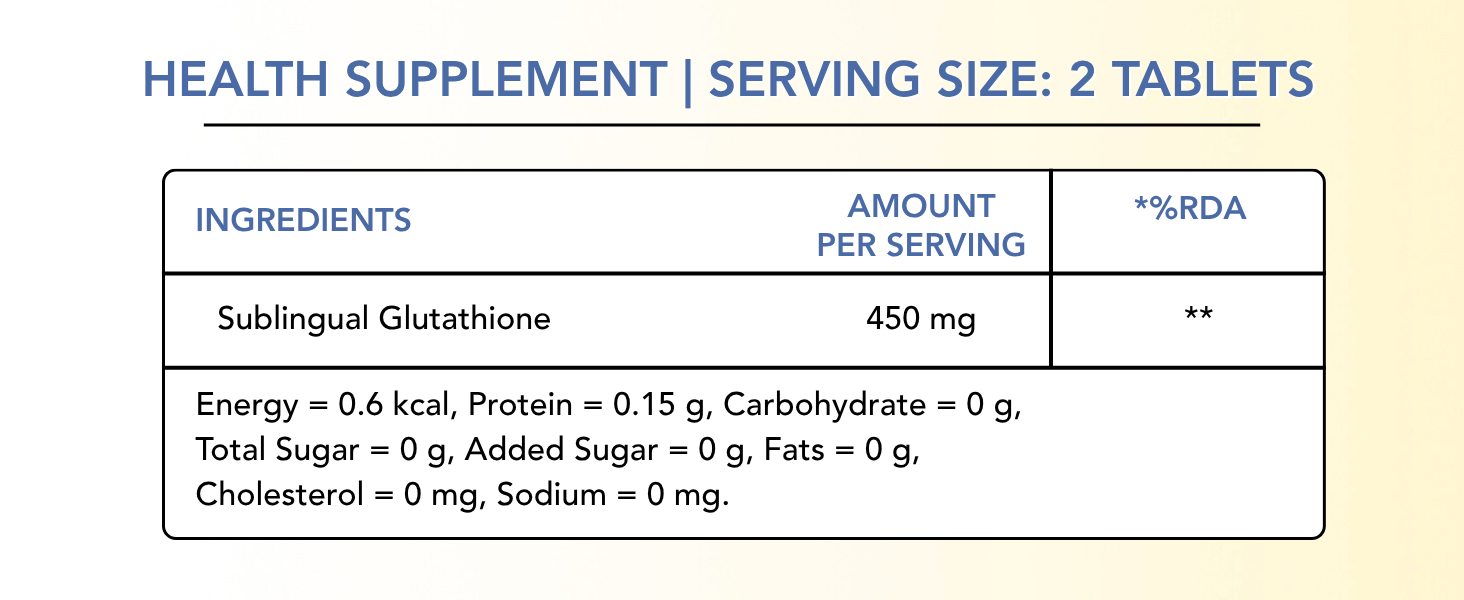 Nutrazen Sublingual Glutathione Supplement - 60 Tablets