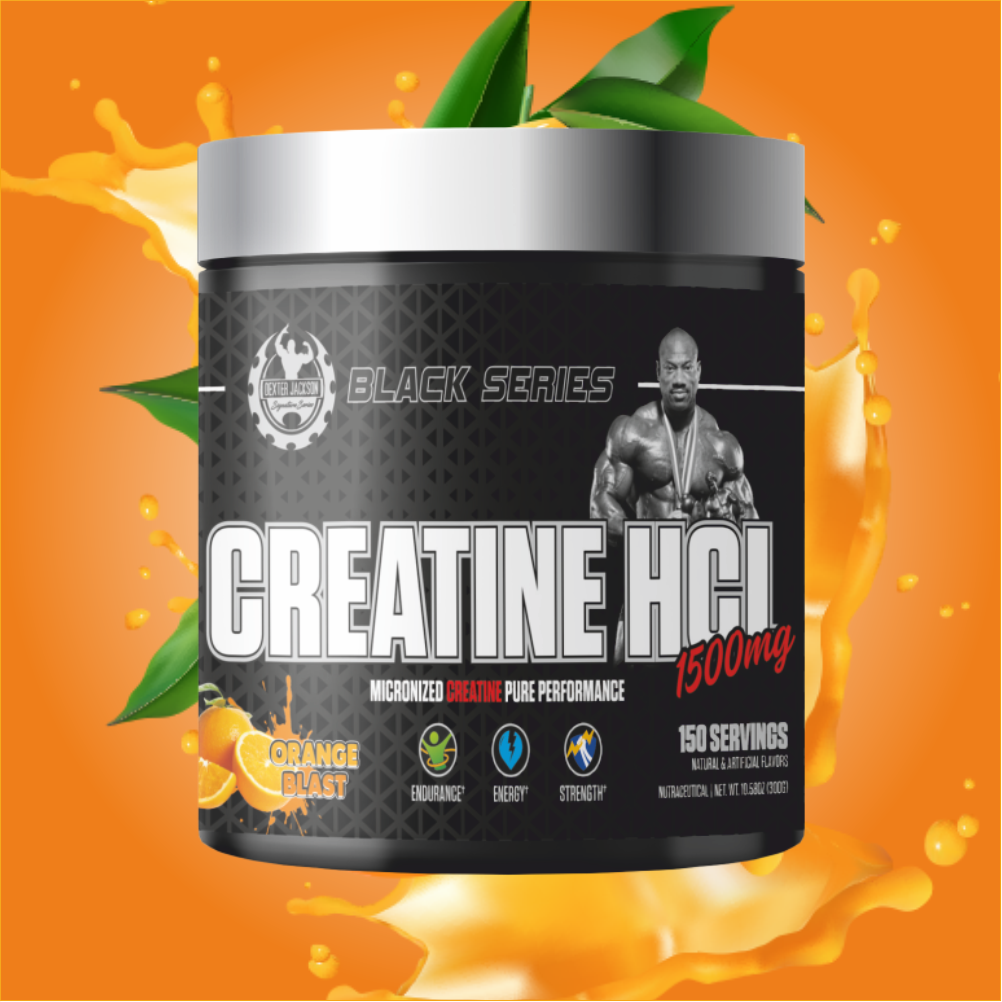 Dexter Jackson Black Series Creatine HCL | Blue Raspberry Flavor | 150 Servings, 300g | Premium Muscle Strength and Endurance Supplement