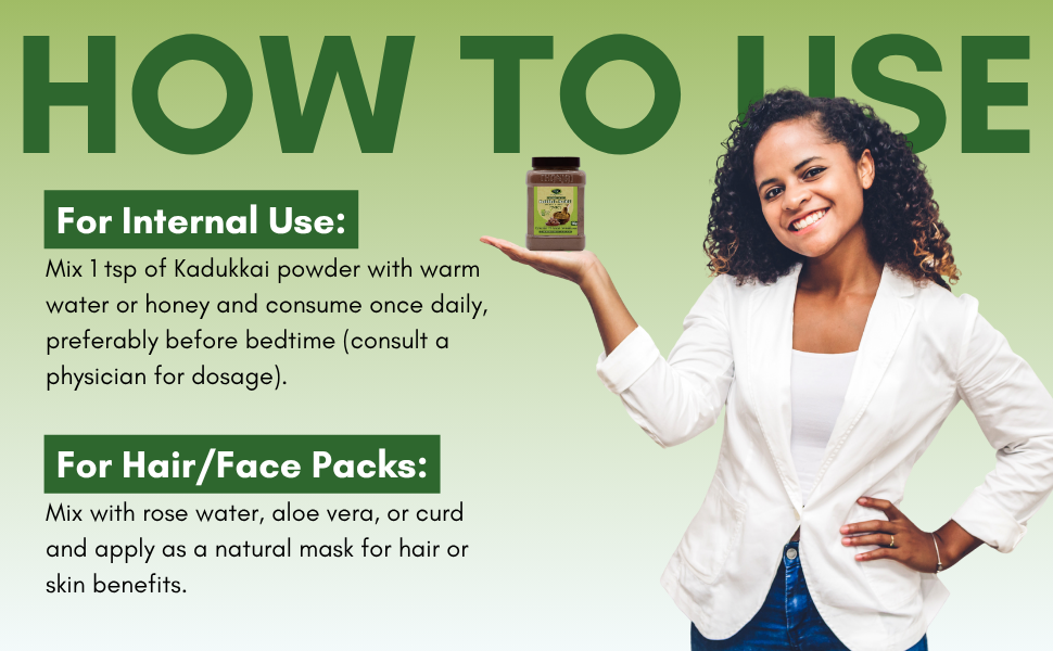 Thanjai Natural Kadukkai Powder(180g Jar)/Haritaki Powder/Terminalia Chebula Powder/Helps in Digestion