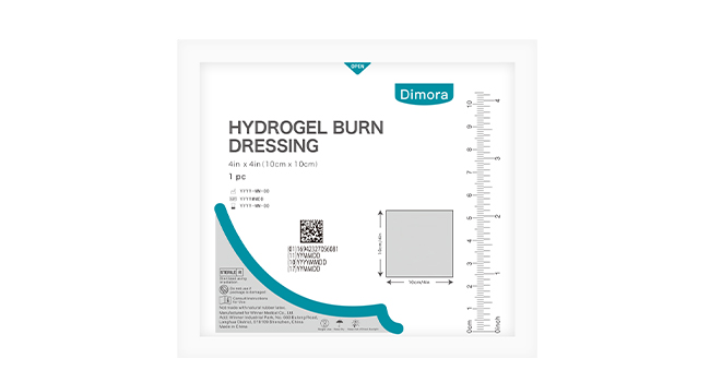 Dimora Hydrogel Burn and Wound Dressing 4" x 4" - Hydrogel Nipple Pads Instant Cooling Relief for Minor Burns & Wounds, Soothing Moist Burn Pads for 1st-2nd Degree Burns, Cuts, Abrasions, (10 Count)