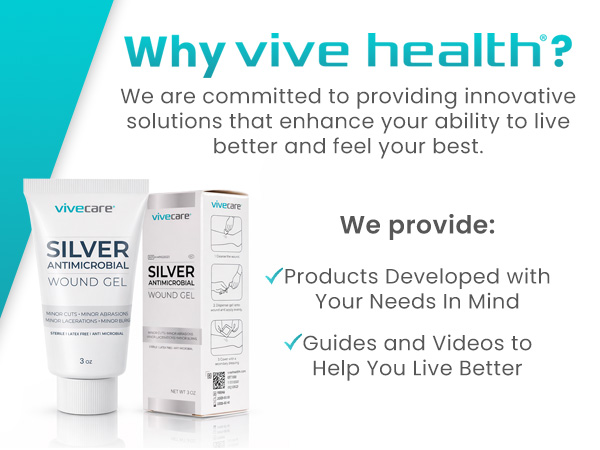 ViveCare Silver Wound Gel – Anti-Microbial Healing Ointment for Burn Relief
