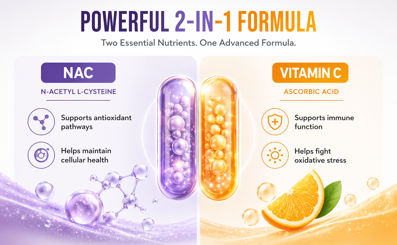 HAYER Liposomal NAC Supplement 600mg with Vitamin C — N-Acetyl Cysteine for Lung & Liver Detox, Antioxidant & Immune Support, High Absorption, Sugar Free, for Men & Women, 60 Tablets