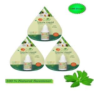 So Sweet Stevia Liquid Sugar Free Natural Zero Calorie Sweetener 300 Drops (Pack of 3)