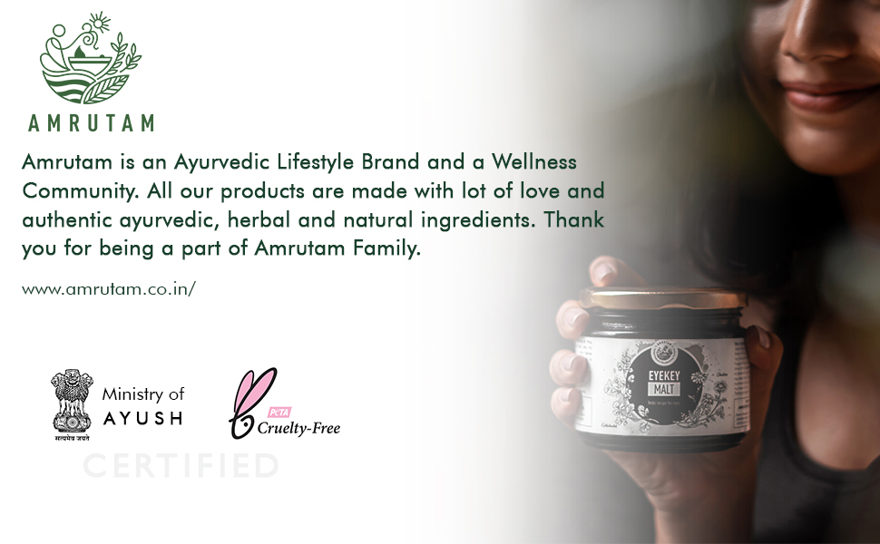 Amrutam Eyekey Malt | Vedic Herbal Remedy for Eye Health | Improves Vision, Reduces Redness, and Balances Doshas | Contains Triphala, Gajar, Bel, Brahmi & Jatamansi