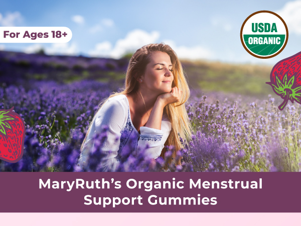 MaryRuth's Organic Menstrual Support Gummies for PMS Relief, 30 Servings