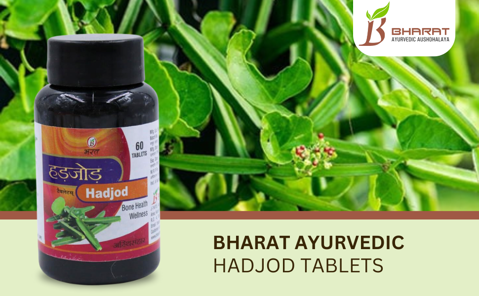 BHARAT AYURVEDIC AUSHDHALAYA Hadjod Tablets 60TABS pack of 2