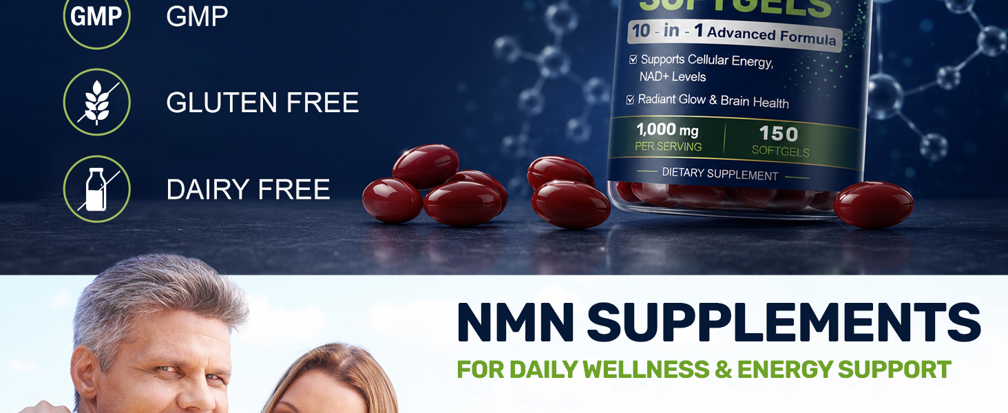 NMN Supplement Complex 1000mg Per Serving, 150 Softgels