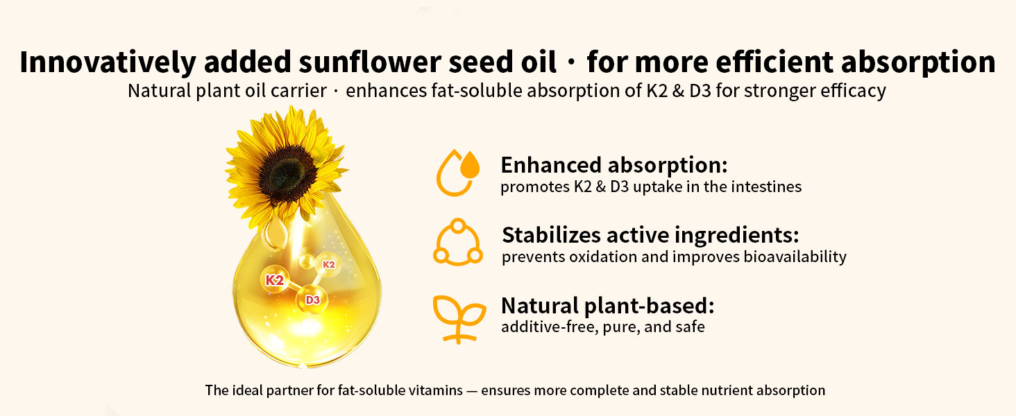 Vitamin D3 & K2 Vitamin Supplement for Men & Women,Vegan-Friendly 5000 Iu D3 and 100 Mcg K2 (Mk-7) Immune, and Overall Health -90 Softgels