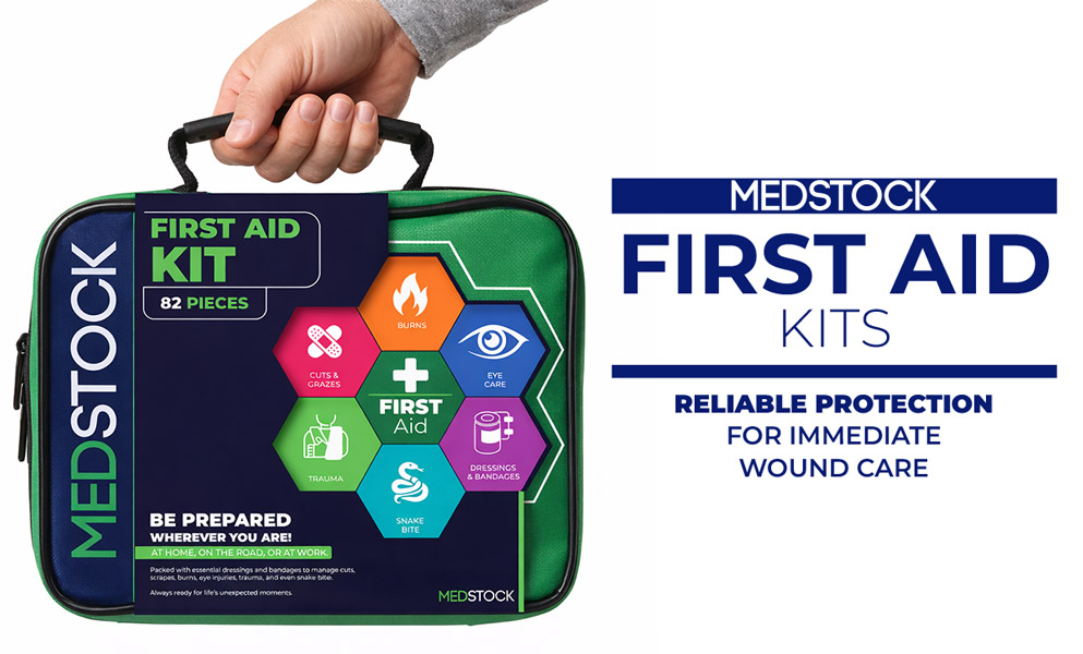 MEDSTOCK Travel & Leisure First Aid Kit – 47 Piece Portable Emergency Medical Kit for Travel, Car, Camping, Hiking & Outdoor Use | Compact Lightweight Case with Bandages & Essentials