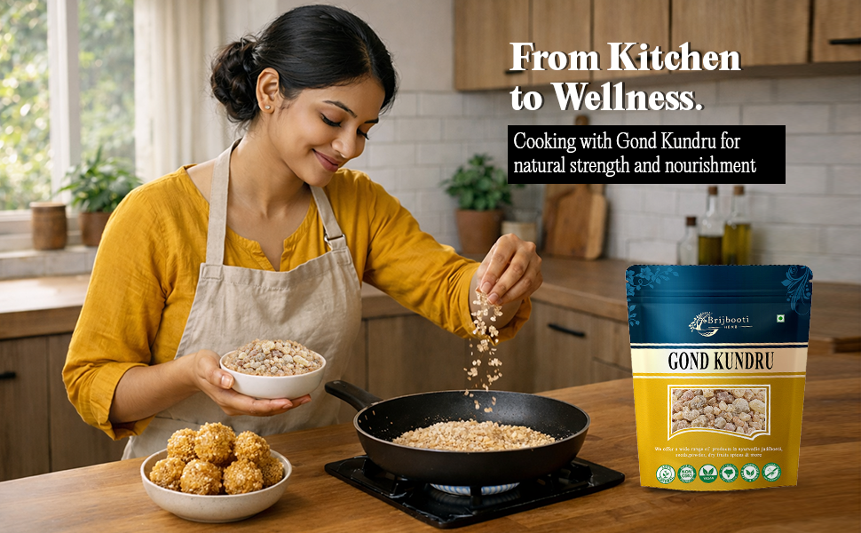 Brijbooti Gond Kundru 200 Grams - Shallaki Gum - Gond Kondru - Boswellia Serrata Gum - Pure & Natural