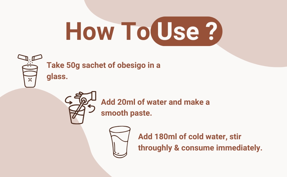 Obesigo BLCD Obesigo Meal Replacement Weight Loss And Weight Management Plan (Chocolate Flavor) - 350Gm (7 Sachets Of 50G Each)