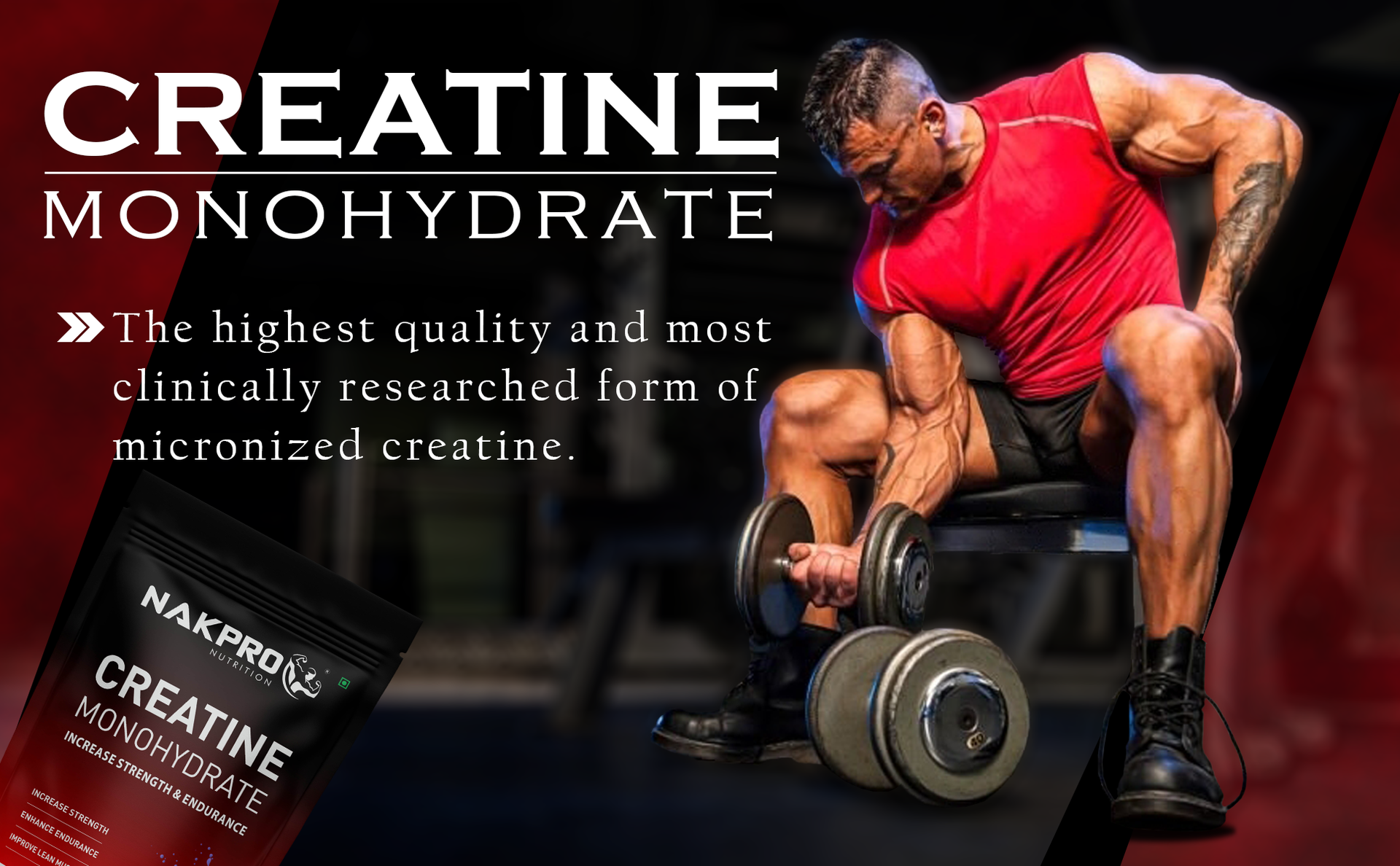 NAKPRO NUTRITION Micronised Creatine Monohydrate | 100g (33 Servings) | Unflavoured | Trustified Certified | Rapid Absorption Pre/Post Workout