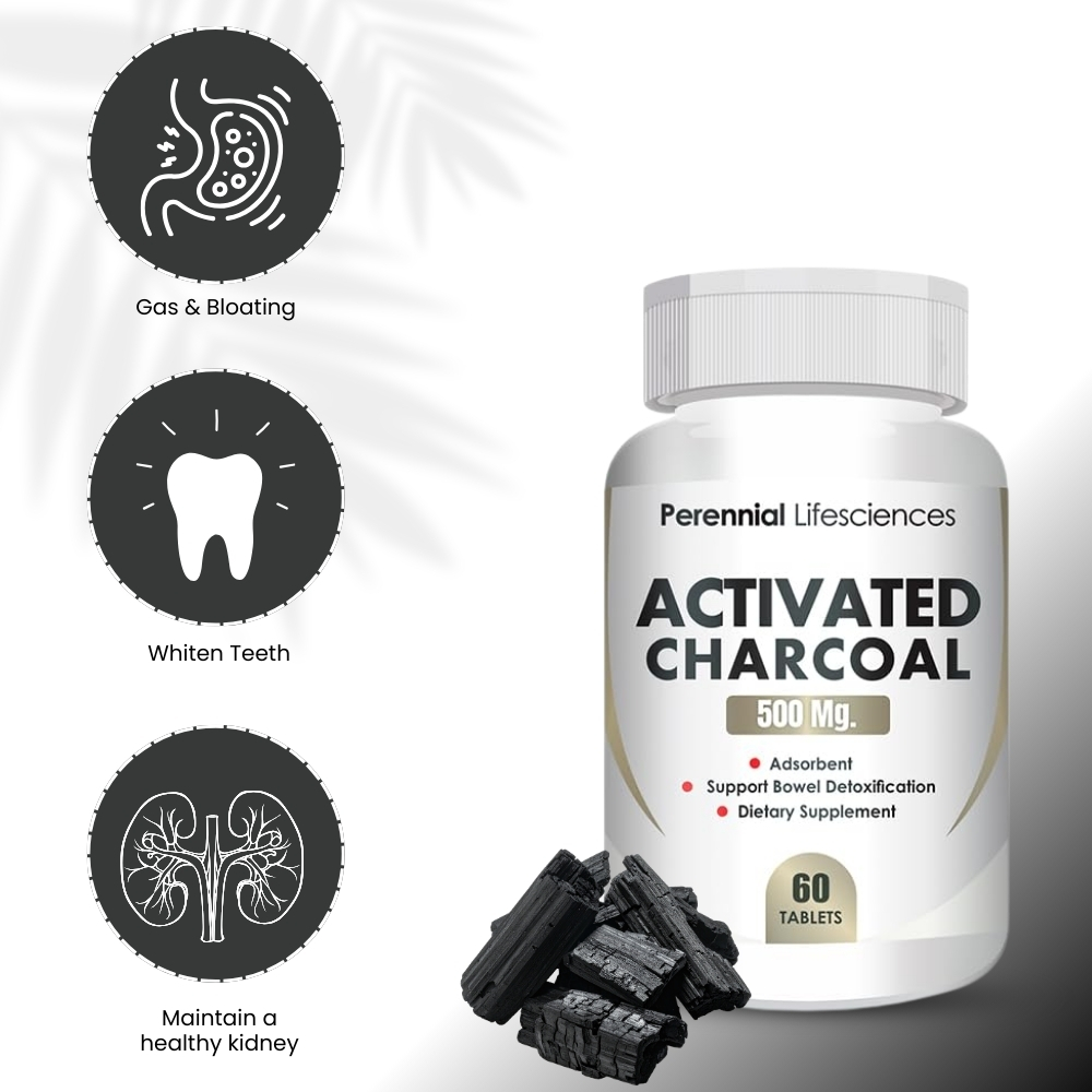 Activated Charcoal - 500Mg (60 Tablets)