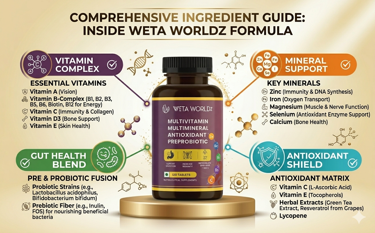 Veg Multivitamin Tablets for Men & Women, 120 Tablet