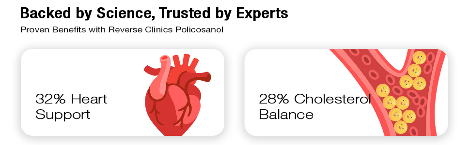 Policosanol Complex - Advanced Heart Health Formula with Garlic, L-Arginine, Calcium & Phosphorus | 60 Capsules