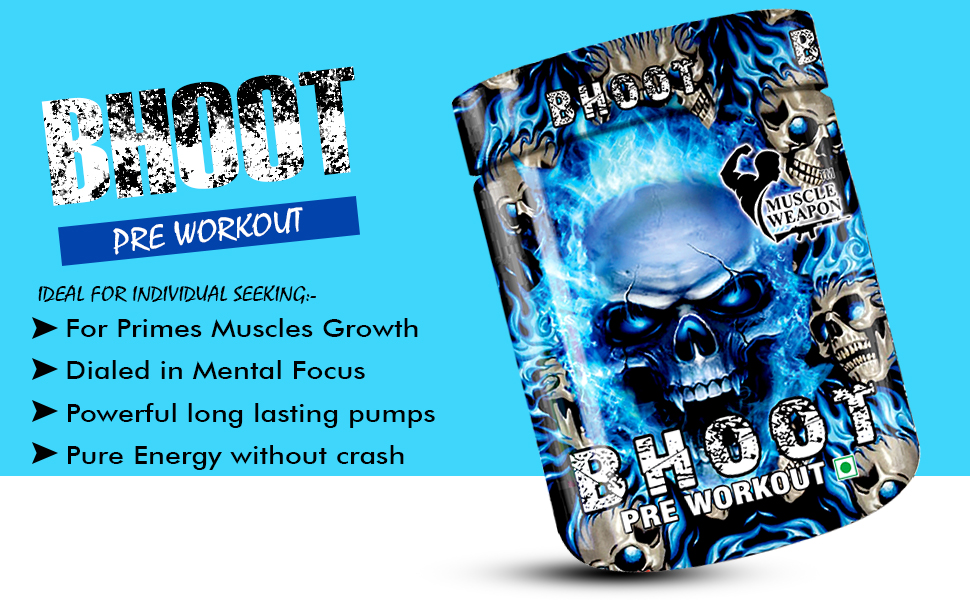 Bhoot Preworkout 180g 30 Servings | Pump| Focus| Stamina (Watermelon)
