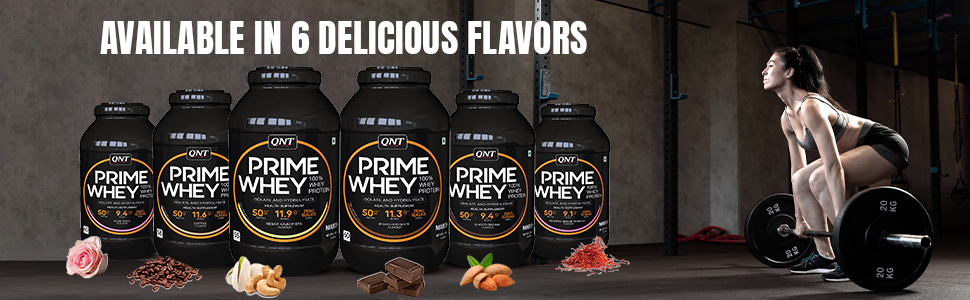 QNT Prime Whey Protein Powder | Coffee, 2 Kg | Triple Blend of Whey Isolate, Concentrate & Hydrolysate | 25g Protein, 5.8g BCAA per Scoop | Best Whey Protein Powder for Men & Women
