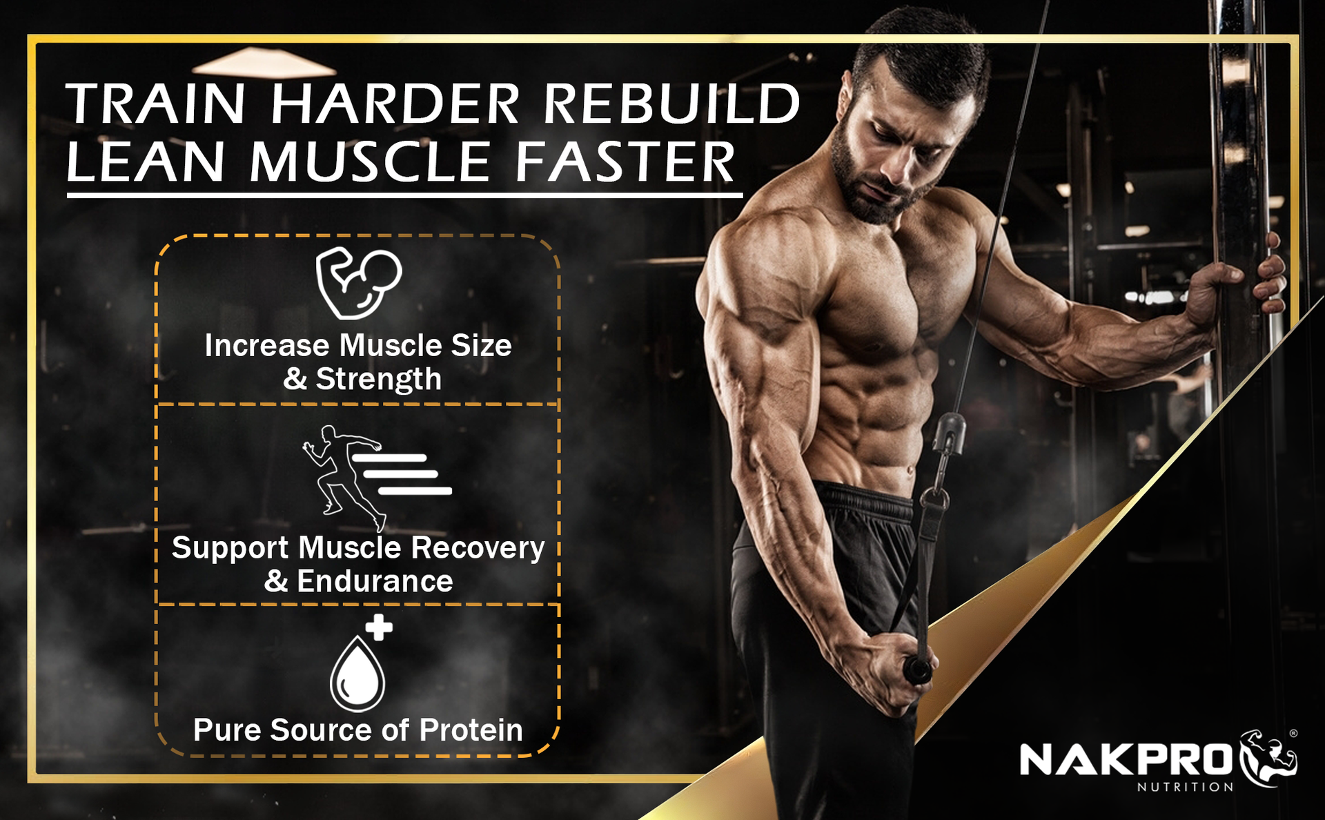Nakpro Gold Mass Gainer Powder 1 Kg, Double Rich Chocolate| Lean Muscle Whey Protein Mass Gainer | 21g Protein, 68g Carb, 372 Calories Per Scoop for Muscle Support & Muscle Mass Gain