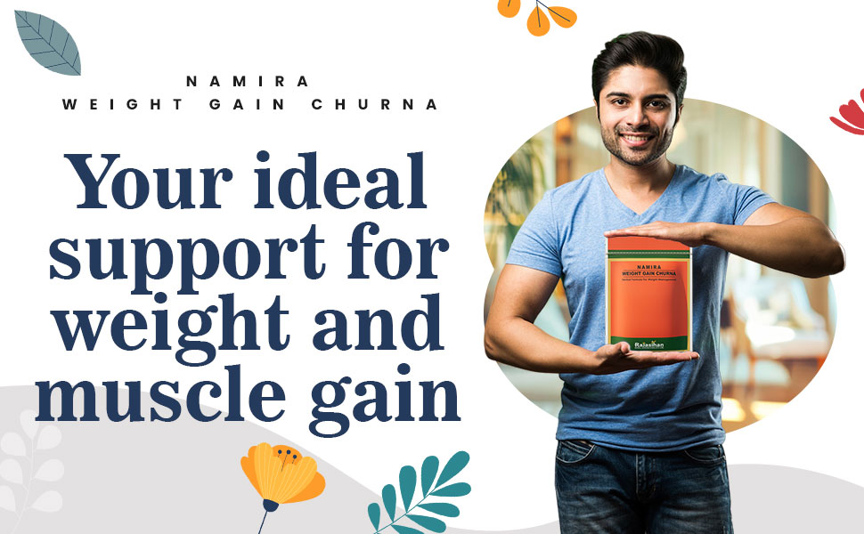 Namira Weight Gain Powder for Men & Women - Herbal Formula For Weight Management & Overall Wellness | Natural Protein & Herbs | Health Gain | Pack 2 - Each 120gm