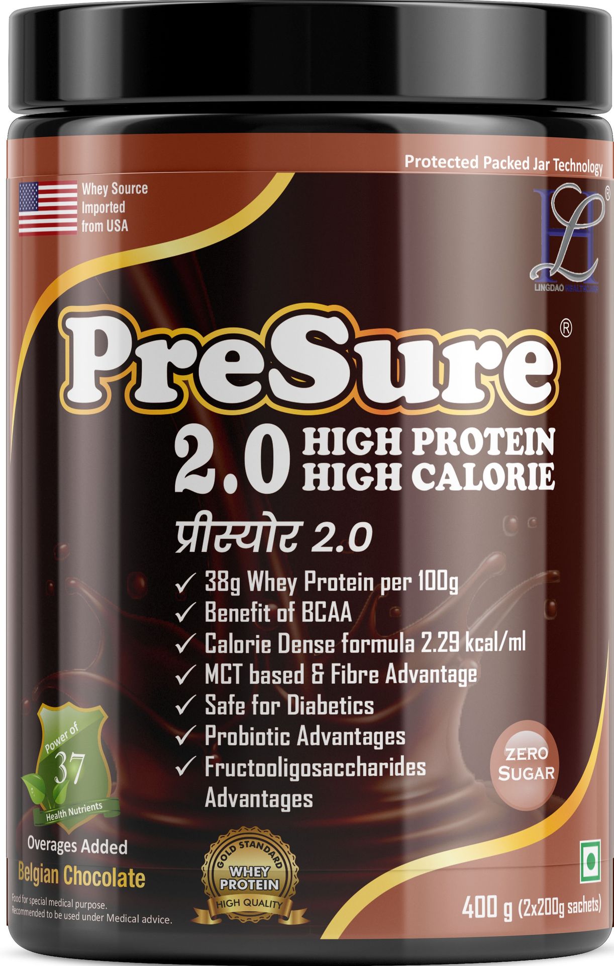 Whey Protein Powder Belgian Chocolate Flavor For Men And_Women__(400 gm)