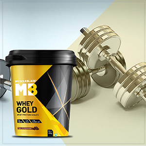 MuscleBlaze 100% Whey Gold Protein Powder Isolate, 1kg (2.2lbs)
