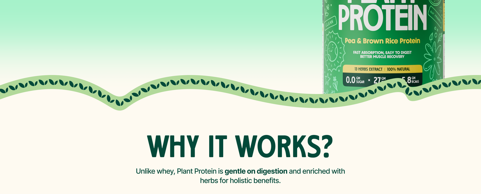 MYHERB Plant Protein Powder | Pea And Brown Rice Protein Powder | Vegan High Protein Powder | 27 gm Protien,21 Vital,6 gm BCCAs |Sugar Free|For Men,Women Kashmiri Strawberry Flavour - 1Kg